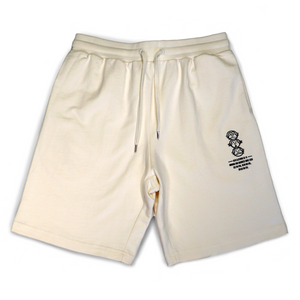 'Slogan Monkeys' Jogger Short and T Shirt Set - Cream